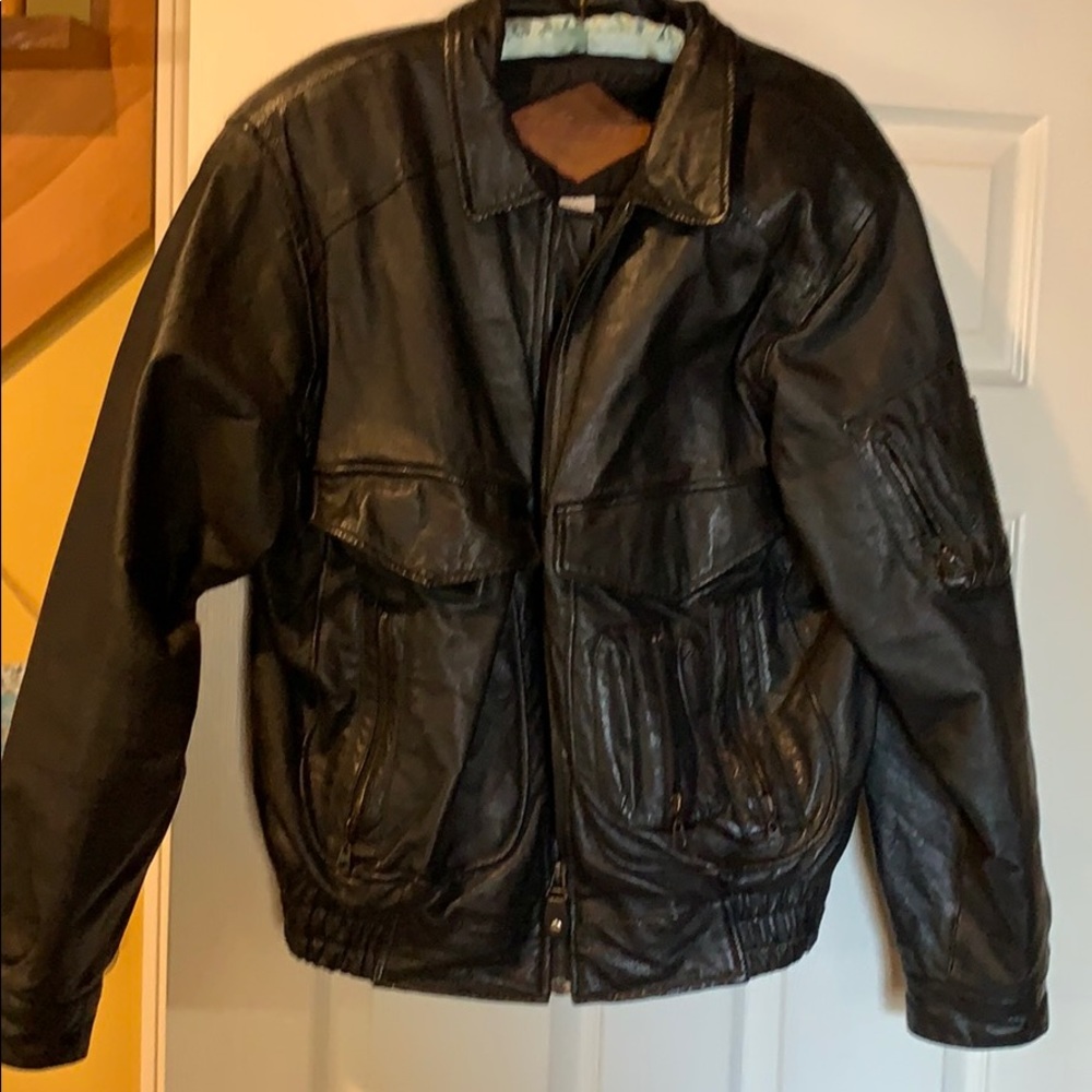 Vintage motorcycle jacket, Weekends black jacket